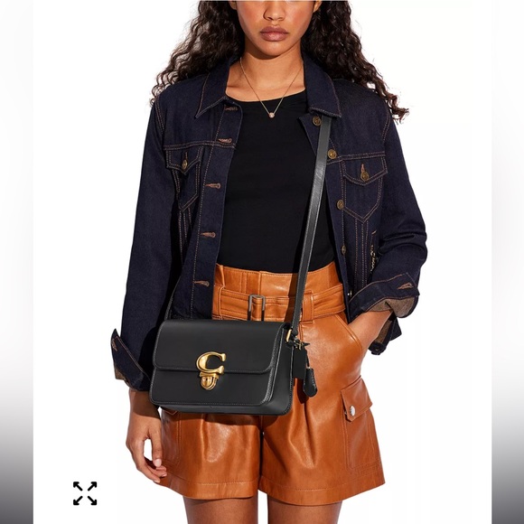 Coach Studio Bag Black Glovetanned Leather EUC soft lining Gold Hardware 🖤 - Picture 14 of 16